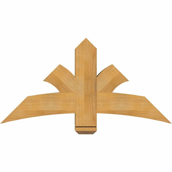 Ekena Millwork Davenport Rough Sawn Timber Gable Bracket, Western Red Cedar, 48"W x 24"H x 6"D x 6"F, 12/12 Pitch GBW048X24X0606DAV00RWR - main